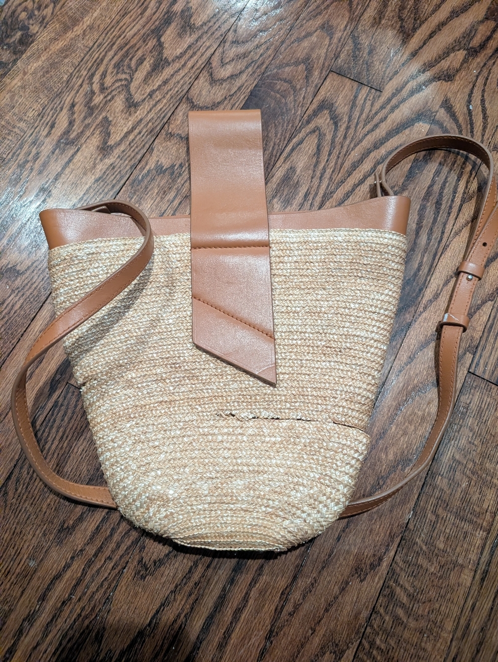 Carolina Santo Domingo Raffia Bucket Bag